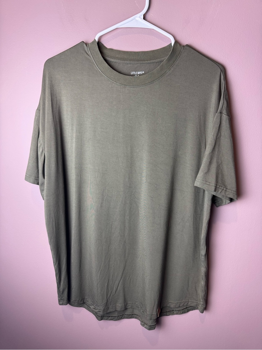 Little Bipsy Bamboo Brown Crewneck Tee for Adults Oversized M - Picture 2 of 8